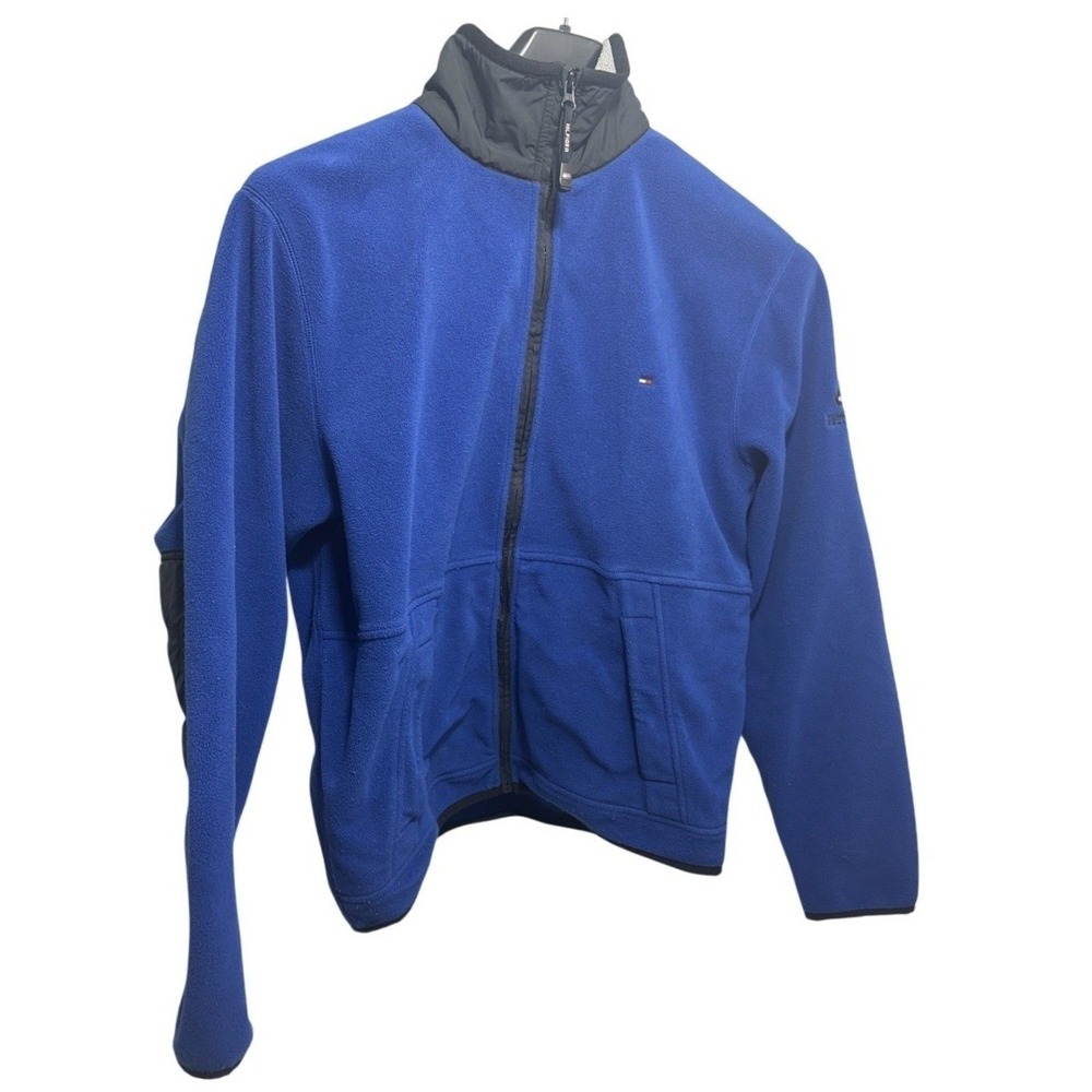 Tommy Hilfiger Performance ColdStop Fleece Jacket Mens Large Blue Full Zip